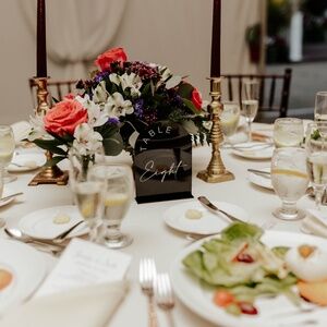 Black Acrylic Wedding Table Numbers